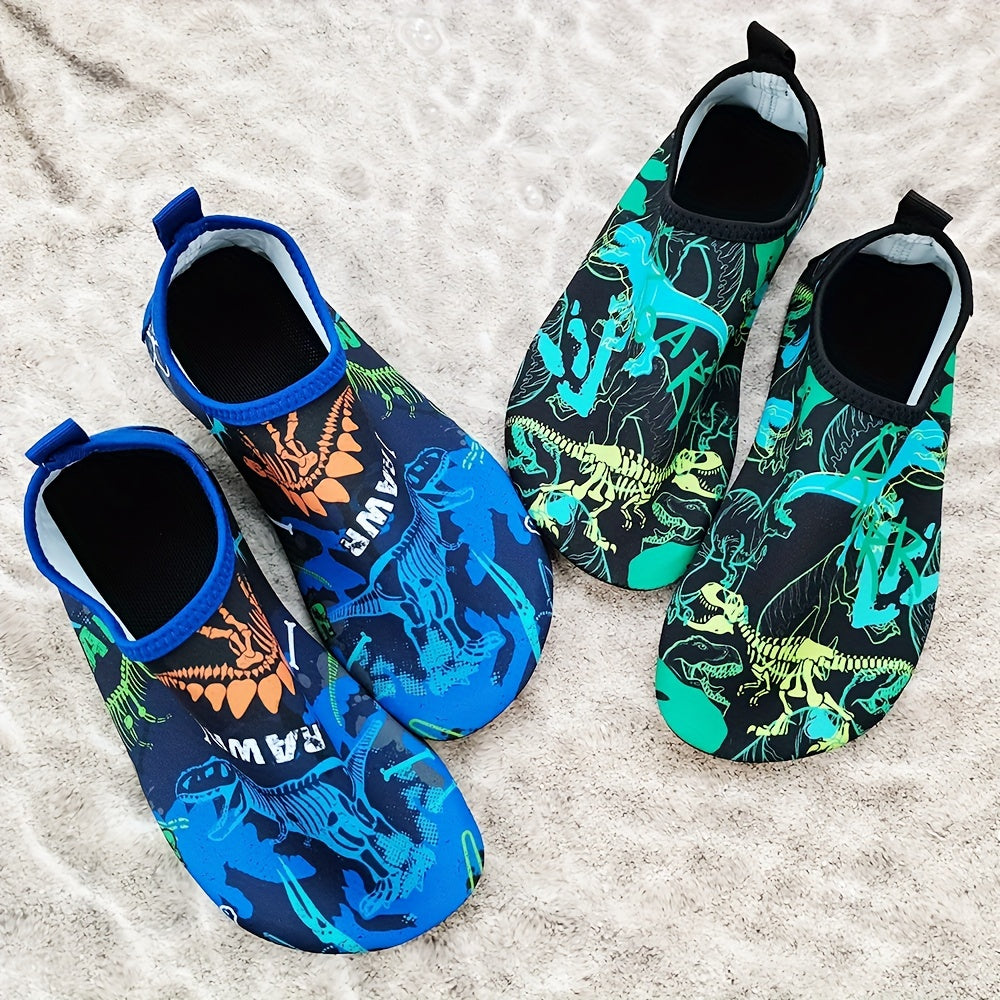 Toddler Boys Water Shoes Dinosaur Beach Sandals Lightweight Summer Swim Surfing Black Blue