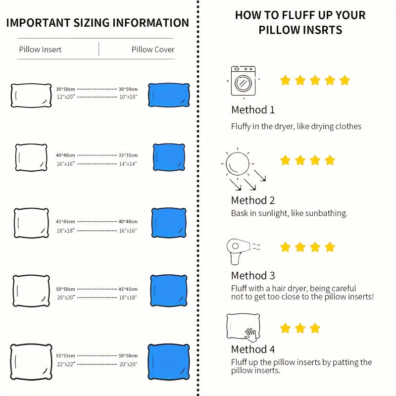 White Pillow Inserts for Christmas Decor, Soft, 16x16 Inches, Pack of 2