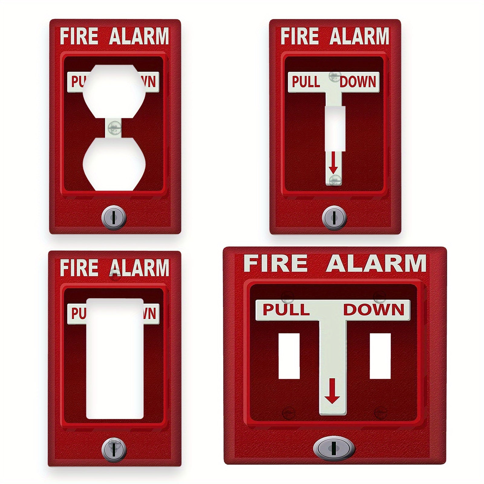 Decorative Wall Plate for Fire Alarm and Light with Easy Installation No Battery Needed for Bedroom Bathroom
