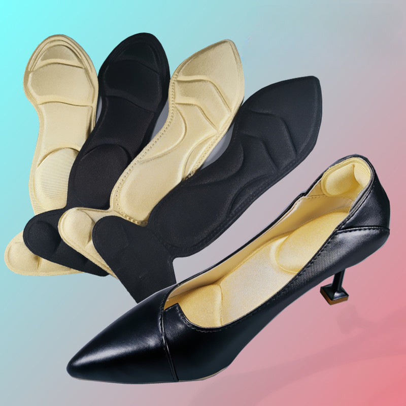 Unisex Memory Foam Insoles Non-Slip Comfort Support Black Beige