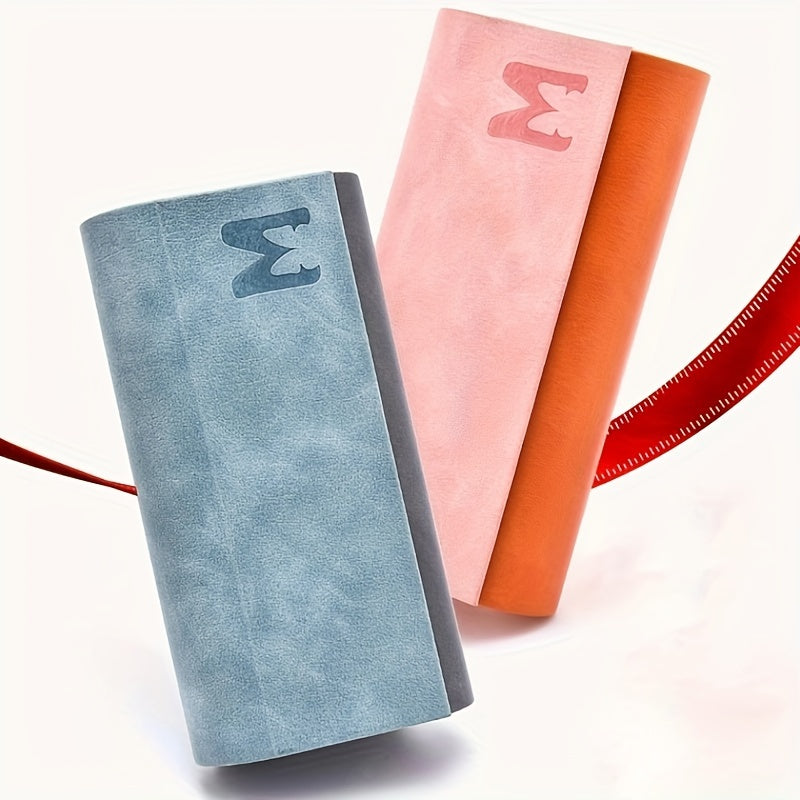 Zamonaviy Ayollar uchun Sun'iy Charm Ko'zoynak Qutisi, Ikki Qavatli Portativ Egasi, Magnit Qopqoq bilan, Uzoq Muddatli Sun'iy Charm Ko'zoynak Qutisi