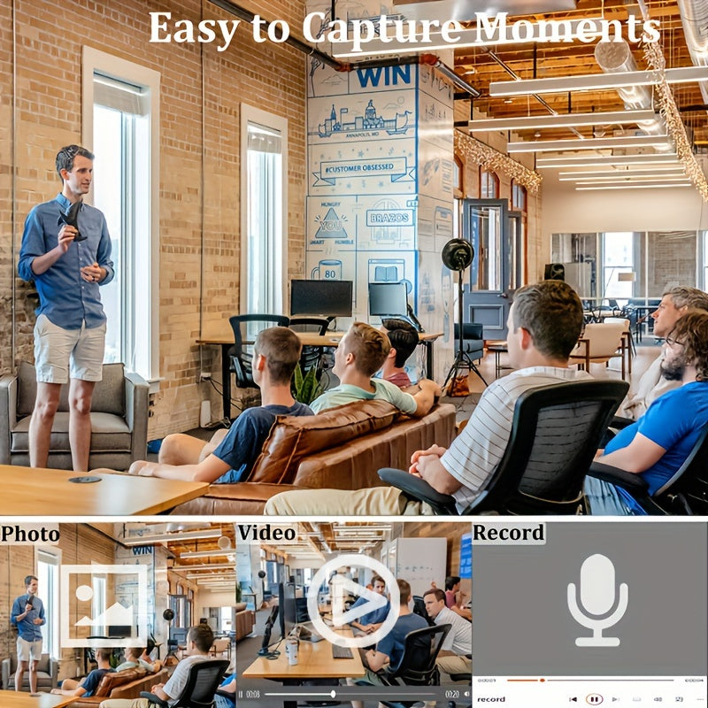 Portable Sports Action Camera 1080P HD Night Vision 180° Rotatable Lens