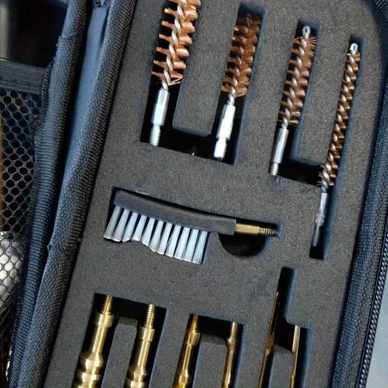 Gun Maintenance Tool Kit with Nylon Cleaning Brushes and Swabs for Firearm Cleaning
