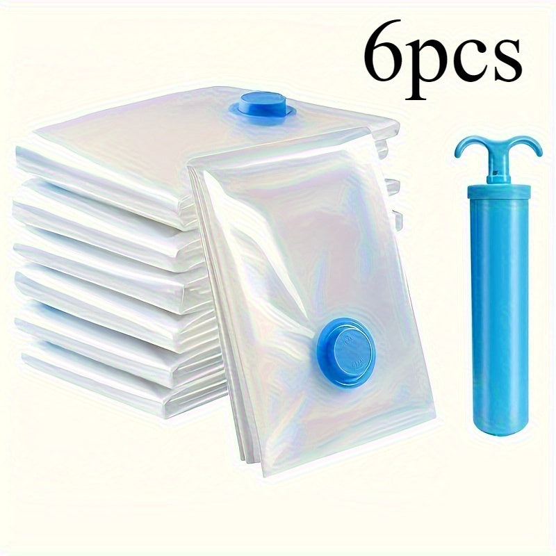 Большие вакуумные мешки для хранения с ручным насосом 101,6 см x 152,4 см, герметичная компрессия, пылезащитные, влагозащитные