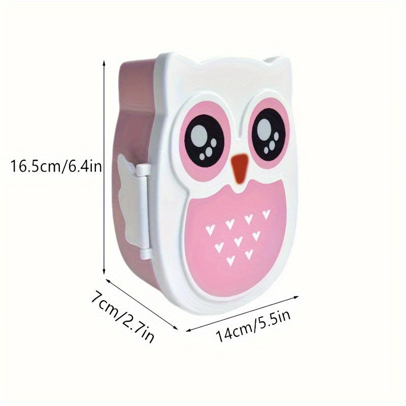 Owl-Shaped Lunch Box BPA-Free Microwave Safe Kids Adults School Work Outdoor