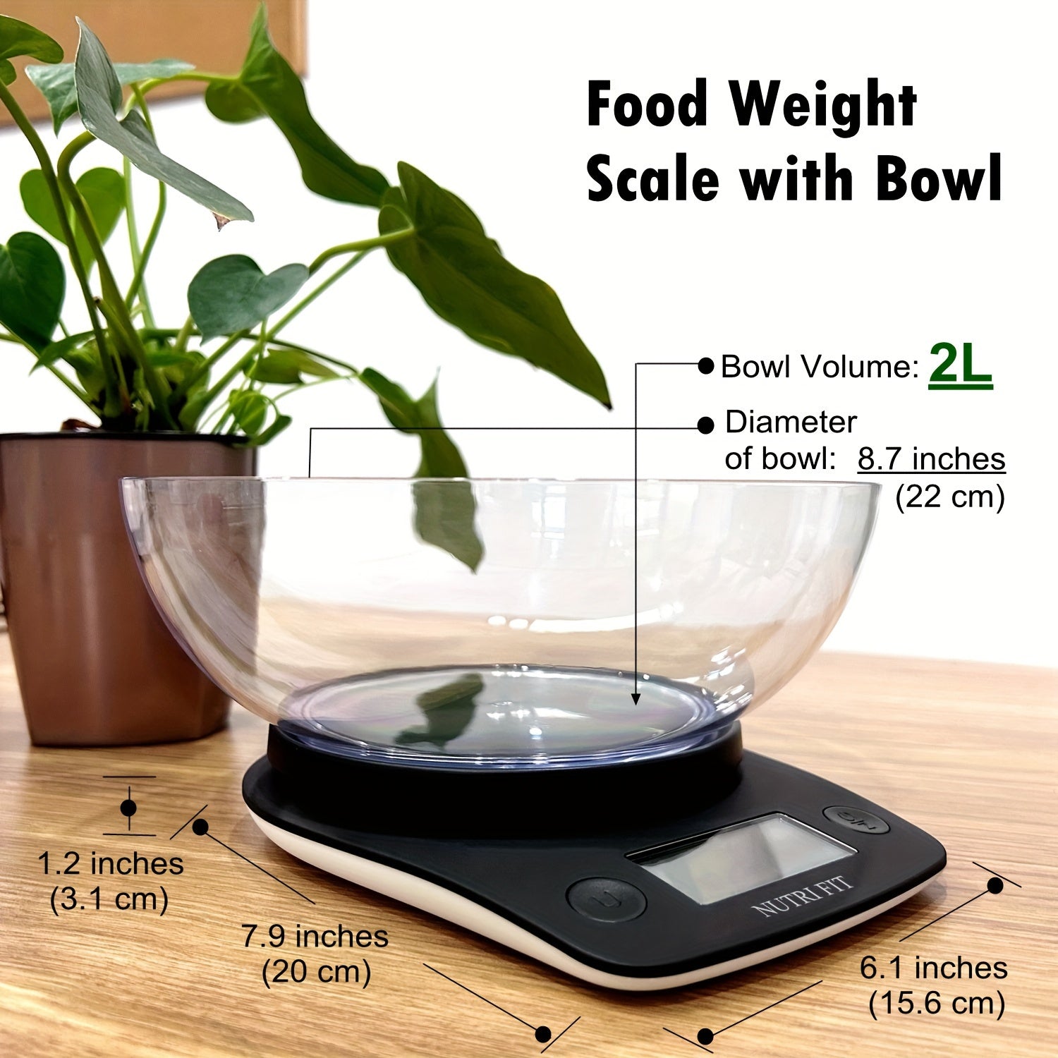 Digital Kitchen Scale 11lb with Tare Function, LCD Display, for Cooking and Baking