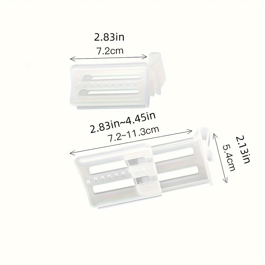 Set of 8 Adjustable Retractable Refrigerator Organizer Clips for Kitchen Storage