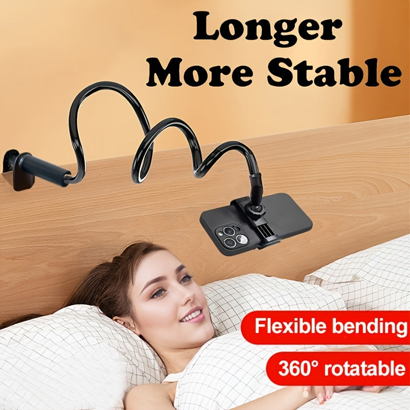 Mobile Phone Clip Holder with Soft Grip, 80cm Long Arm, 360° Rotation