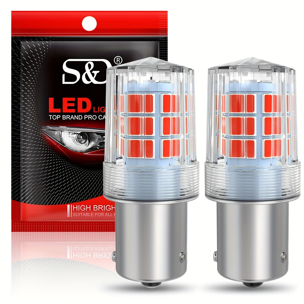 2-Pack LED Brake Light Bulbs for Cars 1156 1157 39 SMD Chips 12V