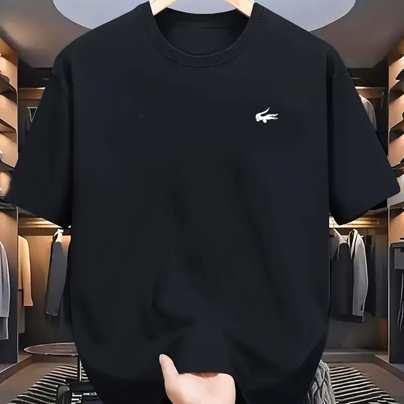 Men's Plus Size Golf T-Shirt with Geometric Print Polyester Summer Athletic Casual