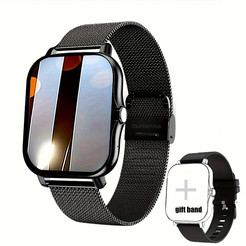 Gender-Neutral Smartwatch with Color Touch Screen, Personalized Dial, Compatible with Android and iOS