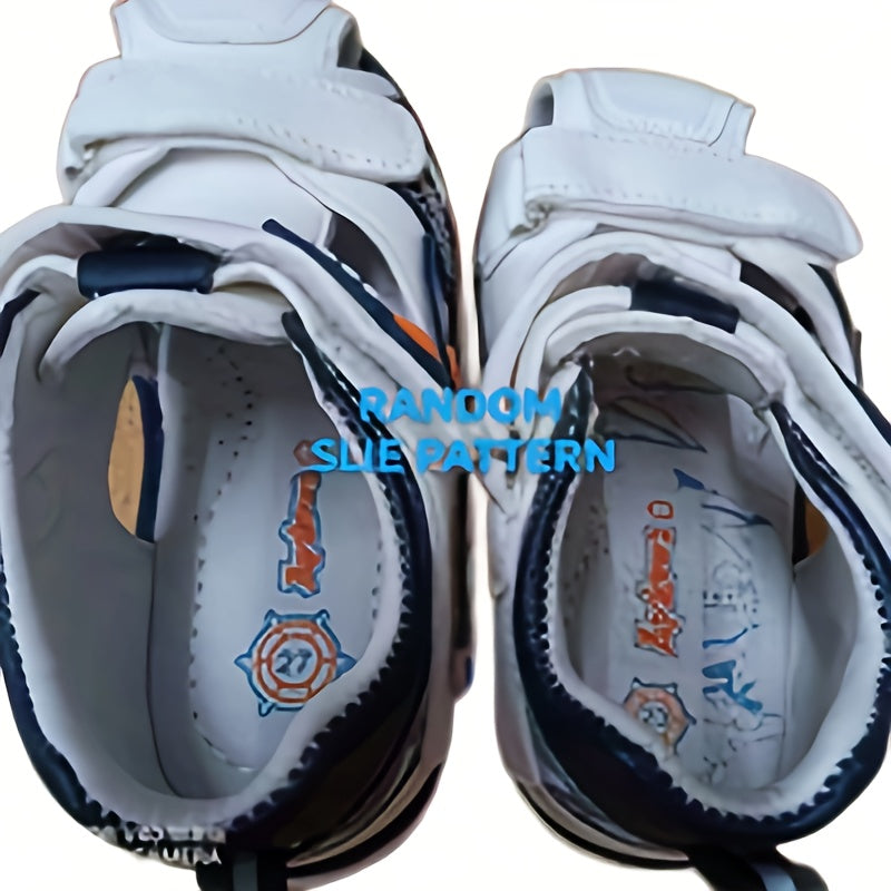 Boys White Sandals Breathable PU Upper TPR Sole Hook-and-Loop Closure Casual Spring Summer Fall