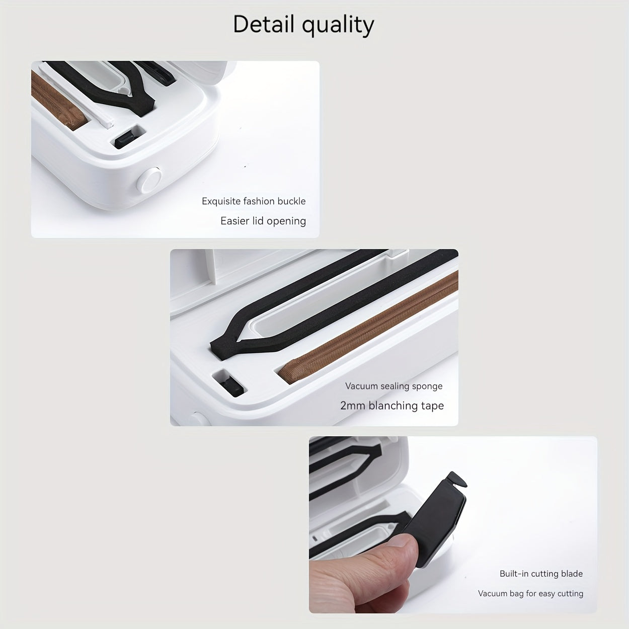 Yevropa Standarti Kichik Portativ Vacuum Qoplash Mashinasi, ichida kesgich bilan, yangi saqlash va siqish qadoqlash uchun, Vacuum Qoplash Sumkasi bilan birga