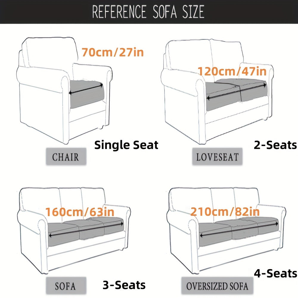 Чехол для дивана с вафельной стежкой, 1 шт., без спинки и подлокотников.