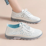 Women's Breathable Mesh Slip-On Sneakers Lightweight Casual White Blue Footwear