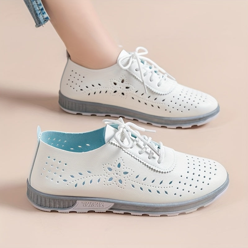 Women's Breathable Mesh Slip-On Sneakers Lightweight Casual White Blue Footwear