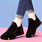 ayollar uchun nafas oluvchi slip-on sport poyabzali yumshoq mato past-cho‘ntak kundalik poyabzal