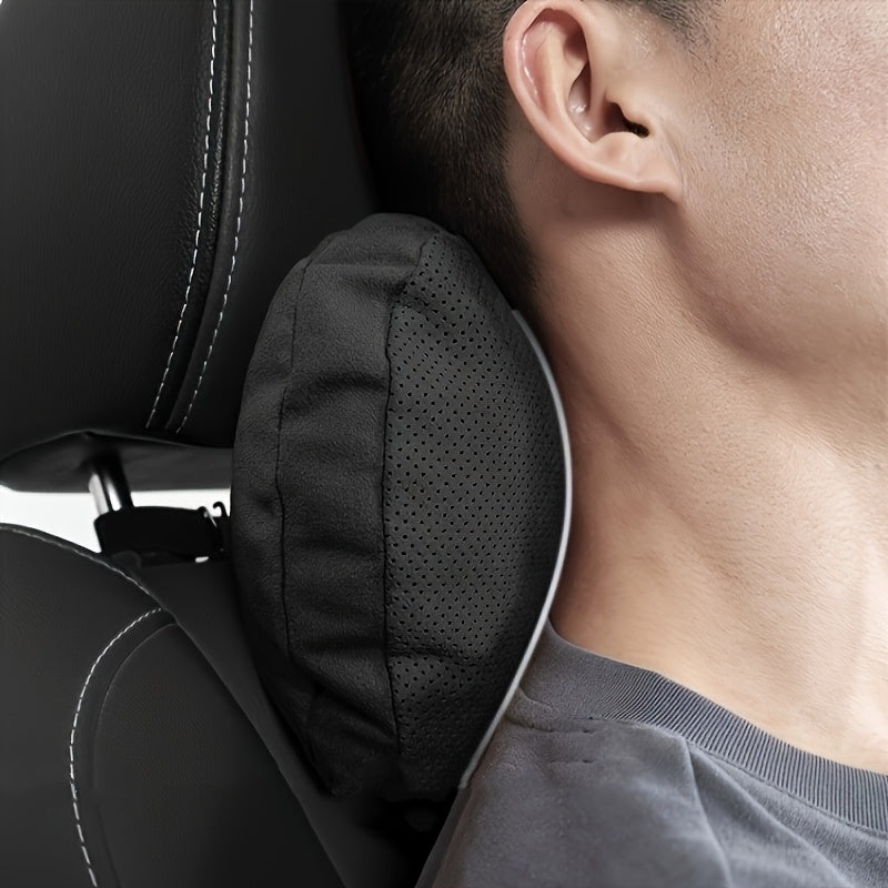 Universal Car Headrest Pillow Soft Fur Rotatable Neck Support Comfortable