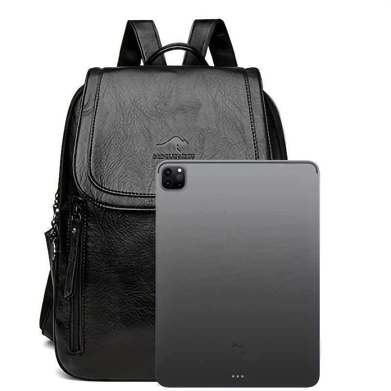 Ayollar uchun yumshoq sun'iy charm bilan qoplangan ruksak