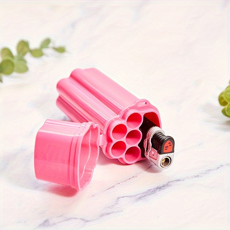 Unisex PVC Waterproof Lighter Case with Multiple Compartments and Lid