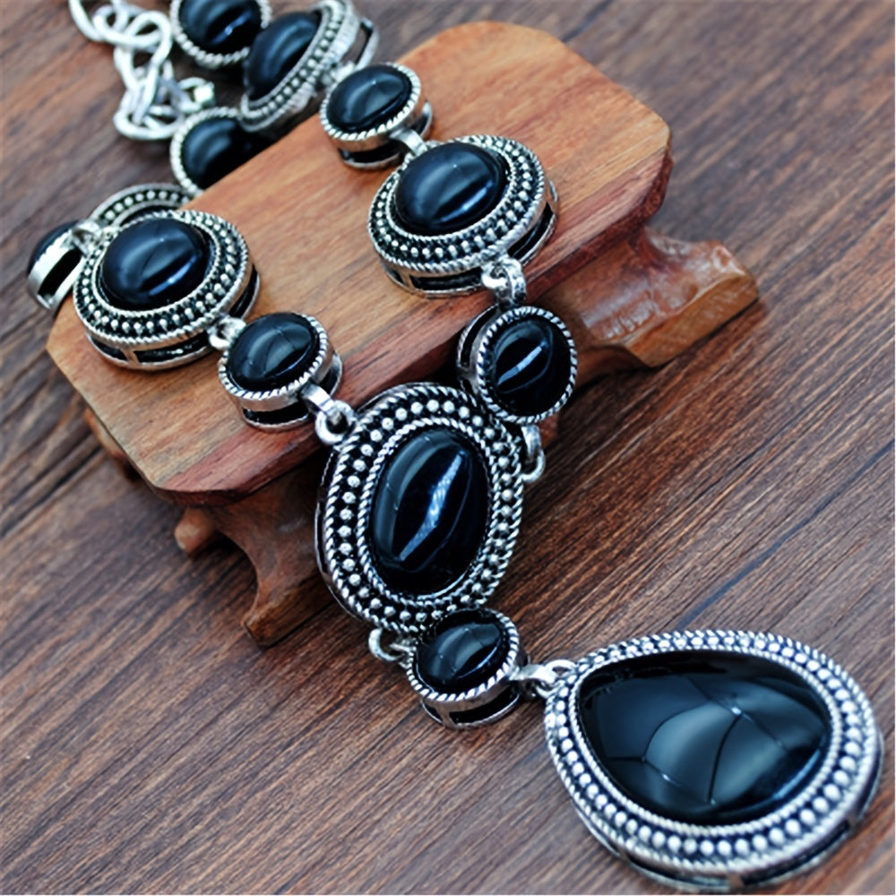 Vintage uzun zanjirli suv tomchisi pandanti marjon - Boho-Chic uslubi, tasodifiy kiyimlar va sovg'a berish uchun ideal