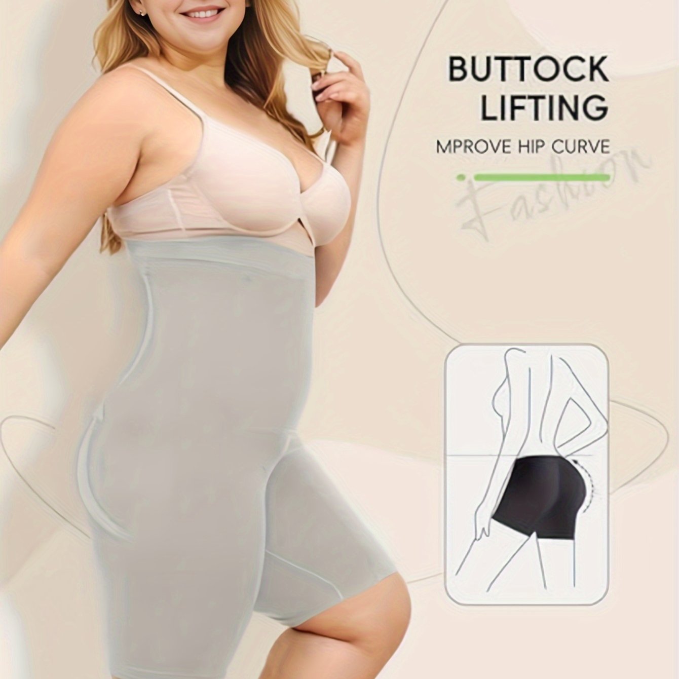 Plus Size High Elasticity Shapewear Tummy Control Slimming Underwear 2-Pack