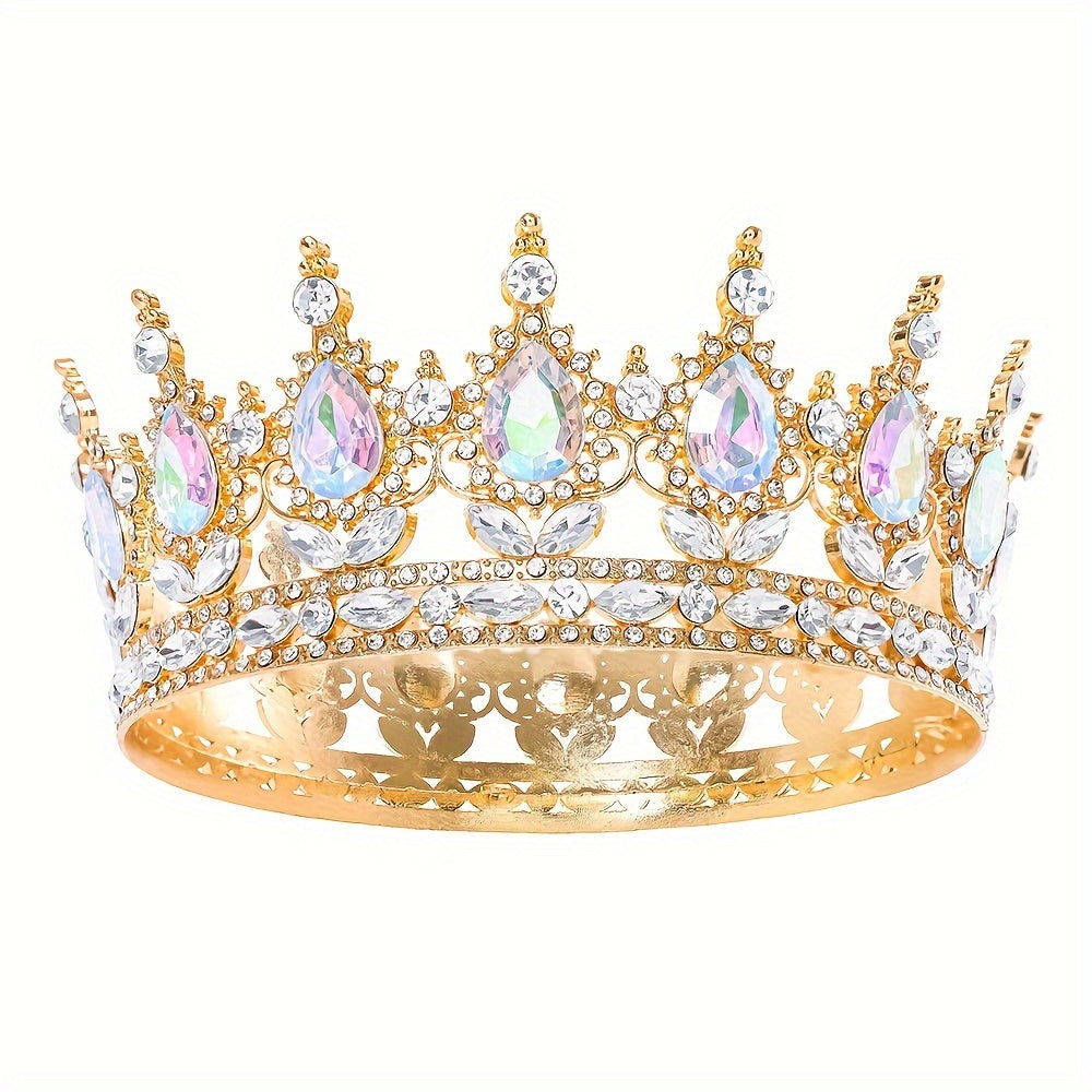 Women’s Shiny Rhinestone Tiara Crown for Weddings and Parties