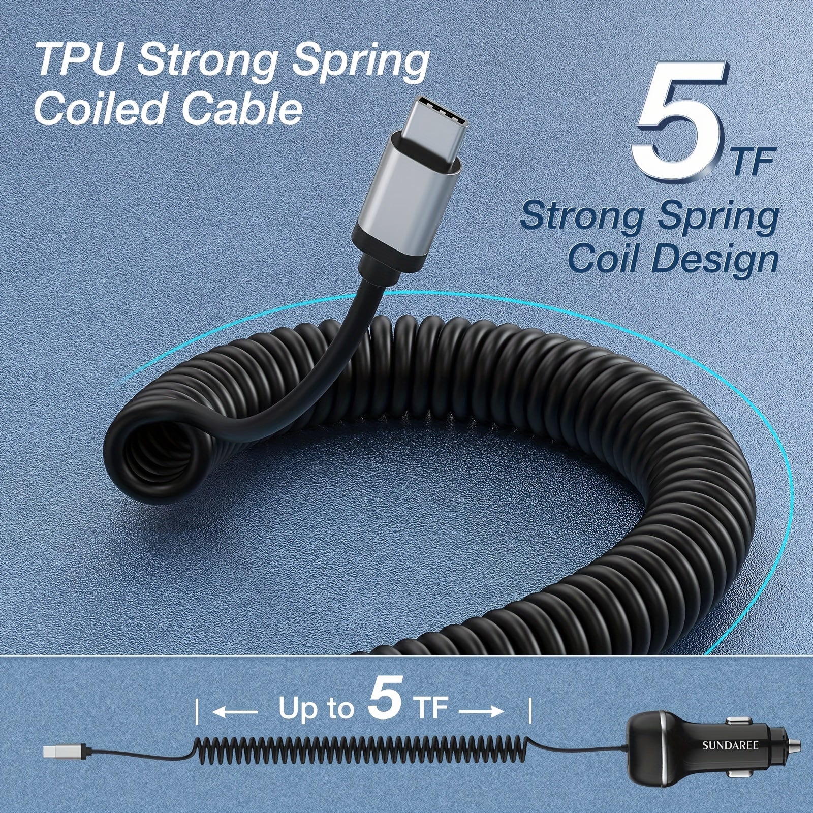 Universal Avtomobil Zaryadlovchi USB C 51W Tez Zaryadlash Quvvat Adaptiri
