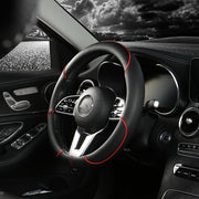 PVC Steering Wheel Cover Black and Red Fit Most Vehicles