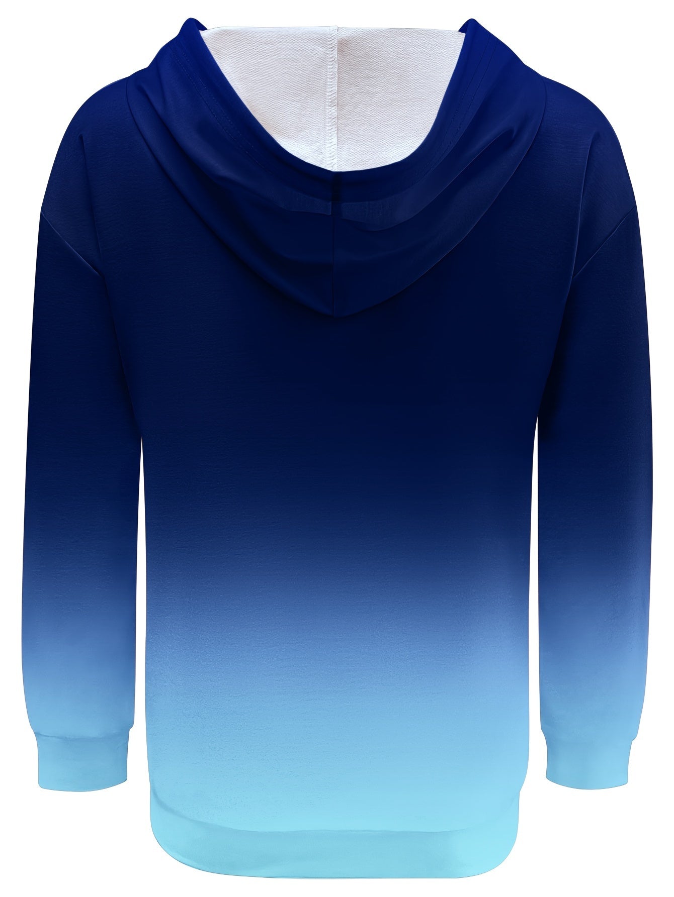 Women’s Gradient Color Printed Hoodie Long Sleeve Casual Large Size