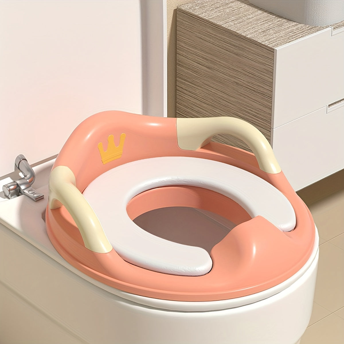 Asiento de entrenamiento para niños con asas, multicolor, fácil de limpiar