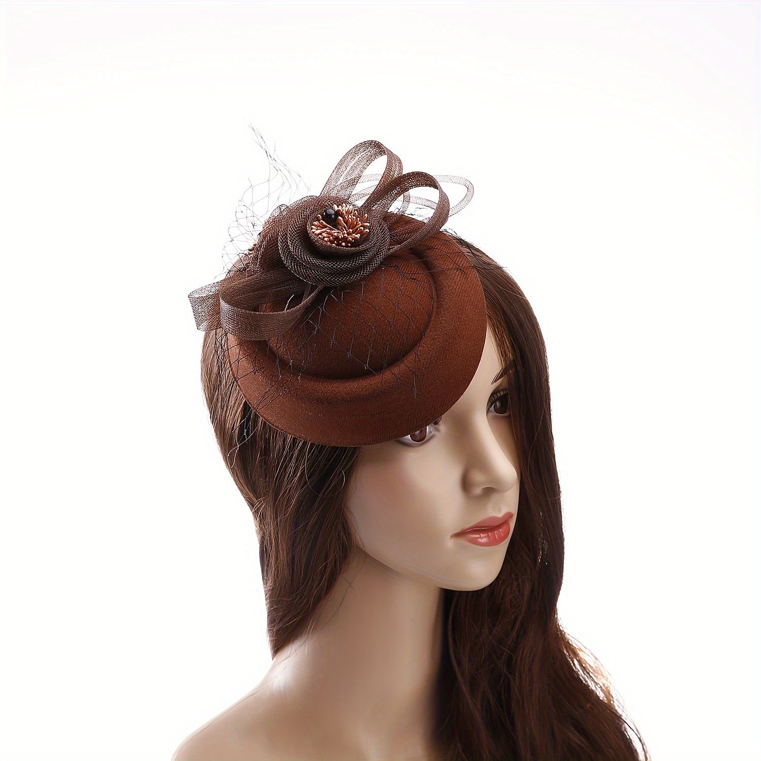 One piece Women's Flower Veil Mesh Balletcore Bow Fascinator, Choyxonalar, Tug'ilgan kunlar, Ot sporti tadbirlari, to'ylar, cherkov xizmatlari yoki boshqa har qanday maxsus tadbirlar uchun mukammal. Oson attachment uchun qulay klip bilan ta'minlangan.