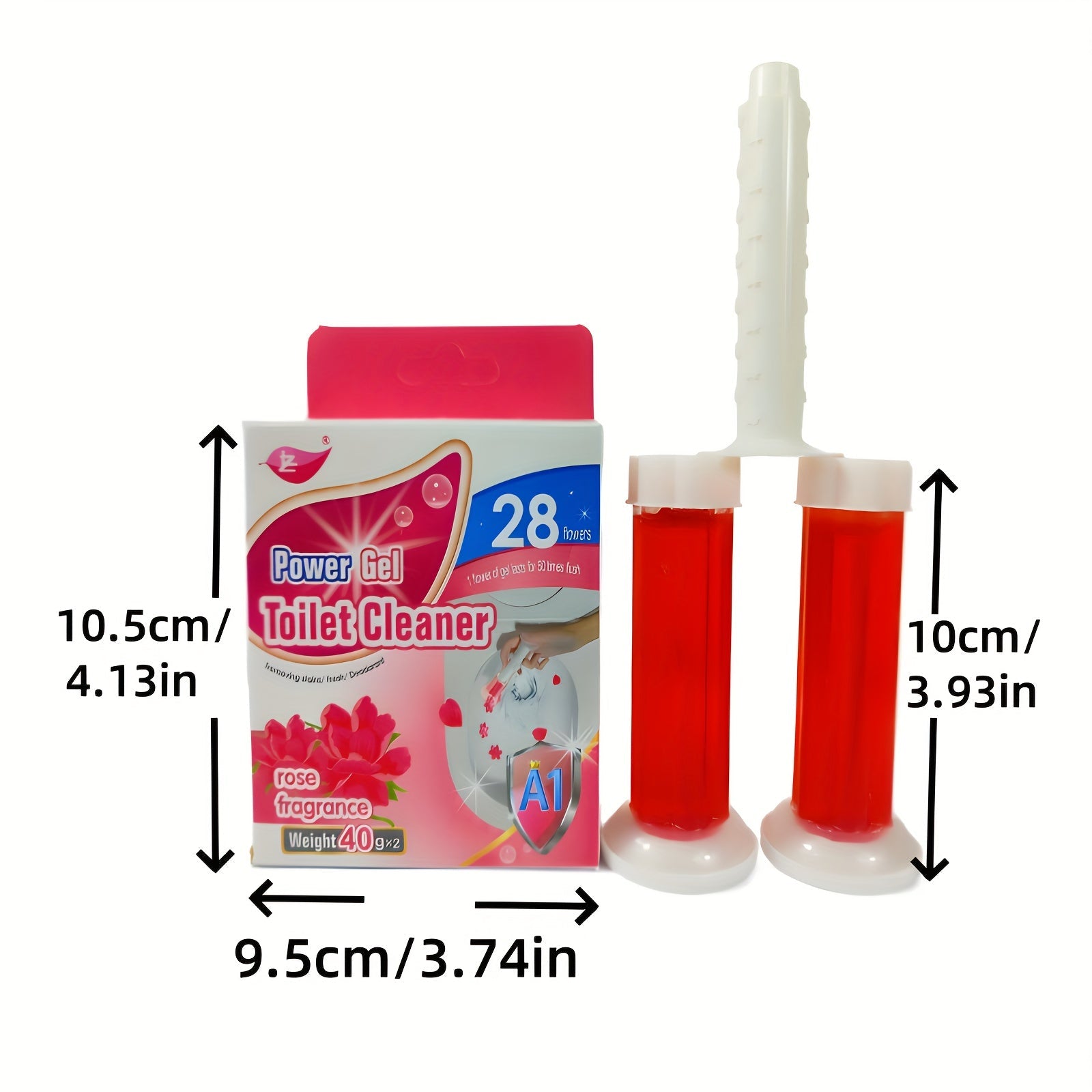 Toilet Cleaner Kit with Sticks Flowers Brush Deodorizer All-in-One Cleaning