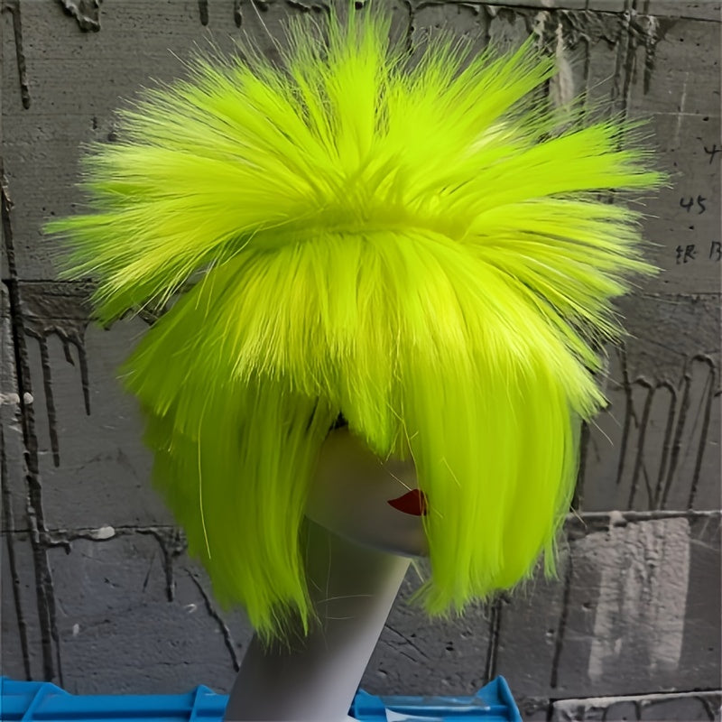 Short Straight Wig for Cosplay and Halloween Synthetic Hair Easy Wear