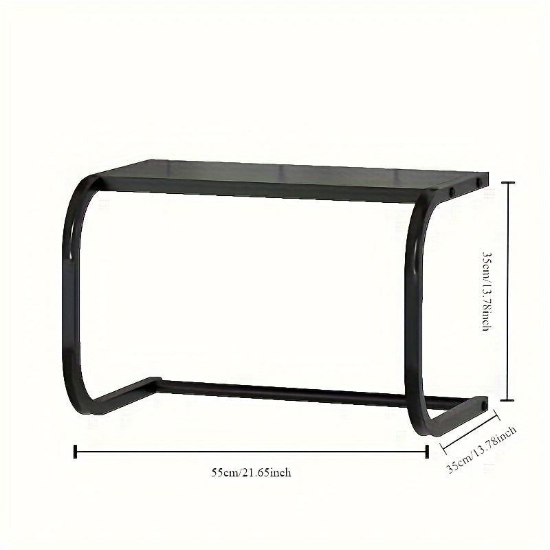 Karbon po'latdan yasalgan oshxona uchun stol usti saqlash racki, mikroto'lqinli pech, guruch pishirgich, pech uchun