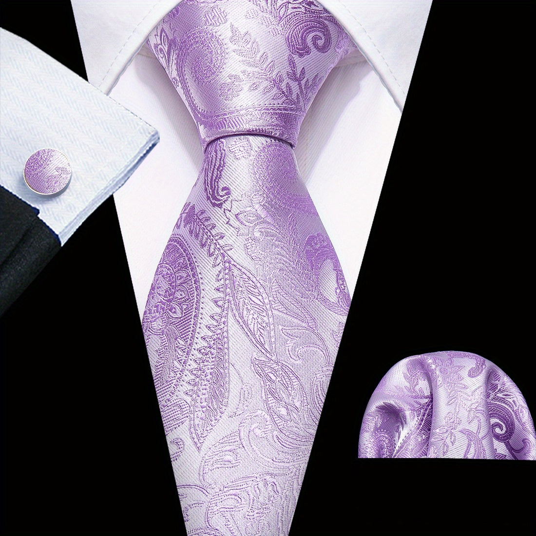 Men's Paisley Woven Necktie for Weddings and Formal Events
