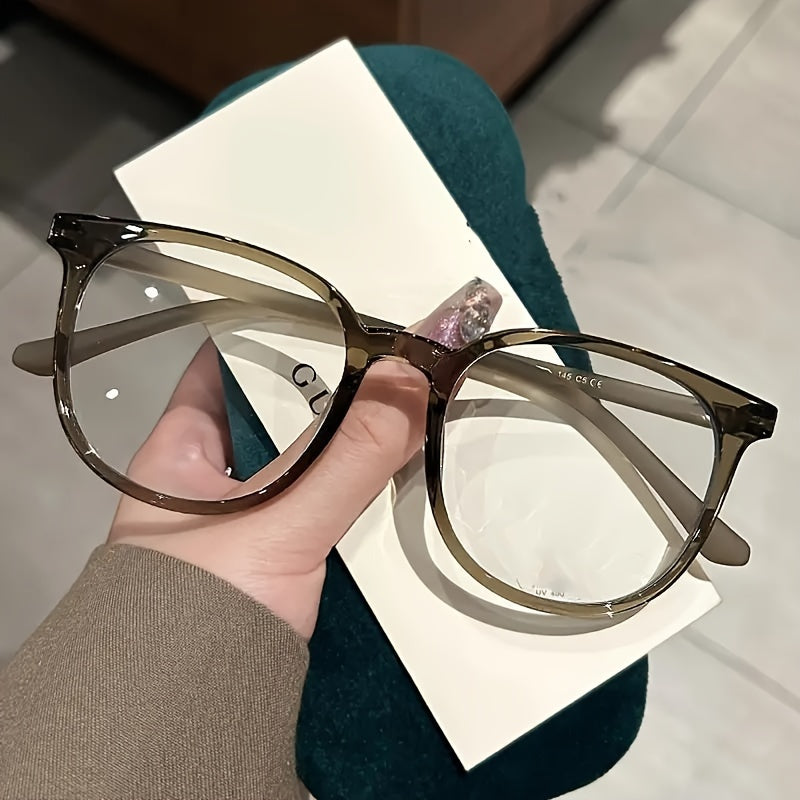 Gafas de montura cuadrada retro unisex con lentes transparentes, de plástico, duraderas y de moda