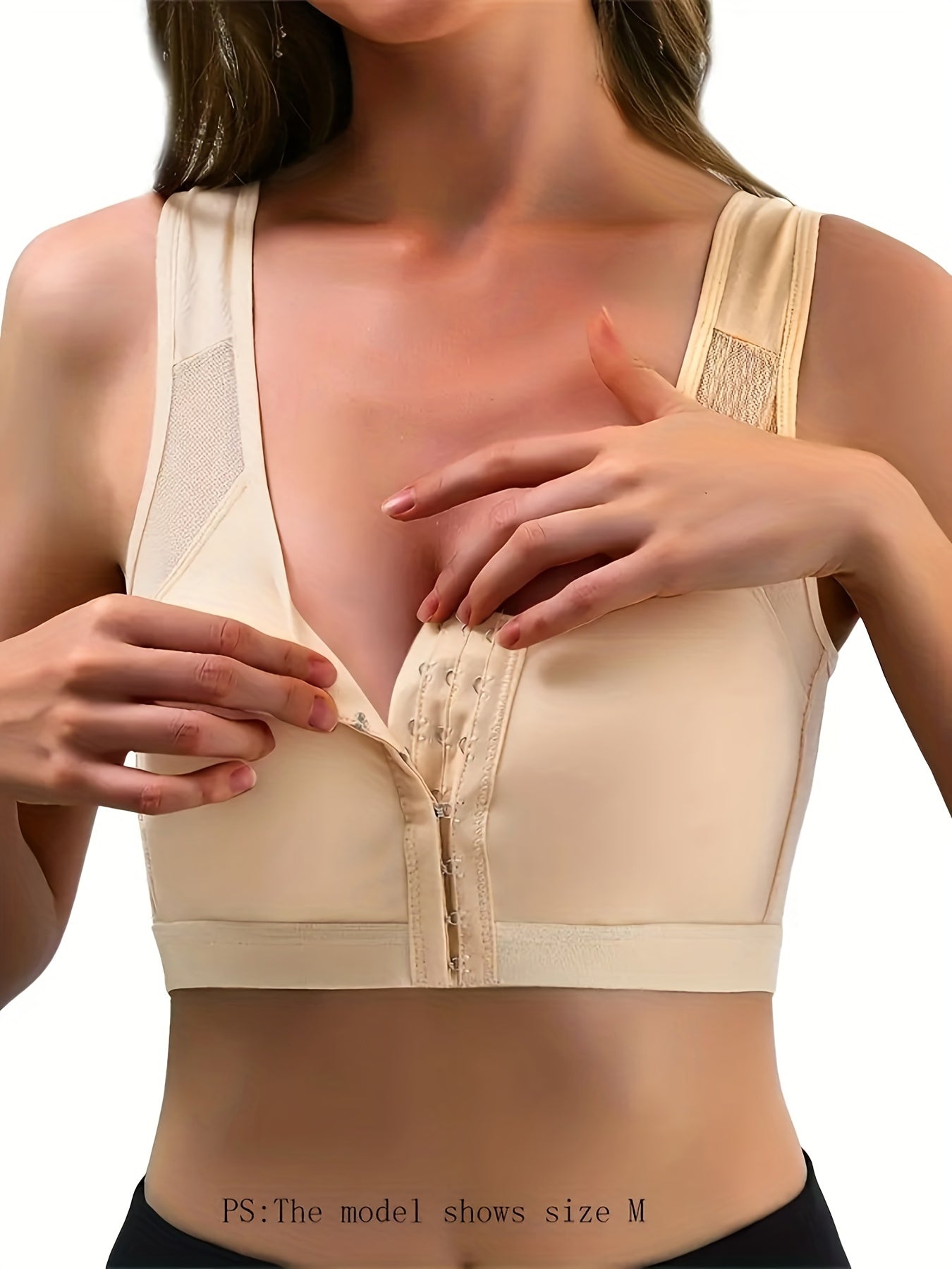 Women’s Mesh Sports Lingerie Top with Front Buckle