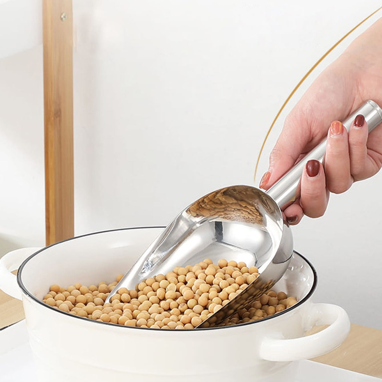 Stainless Steel Ice Scoop for Kitchen Utility, Ice, Coffee, Flour, Candy