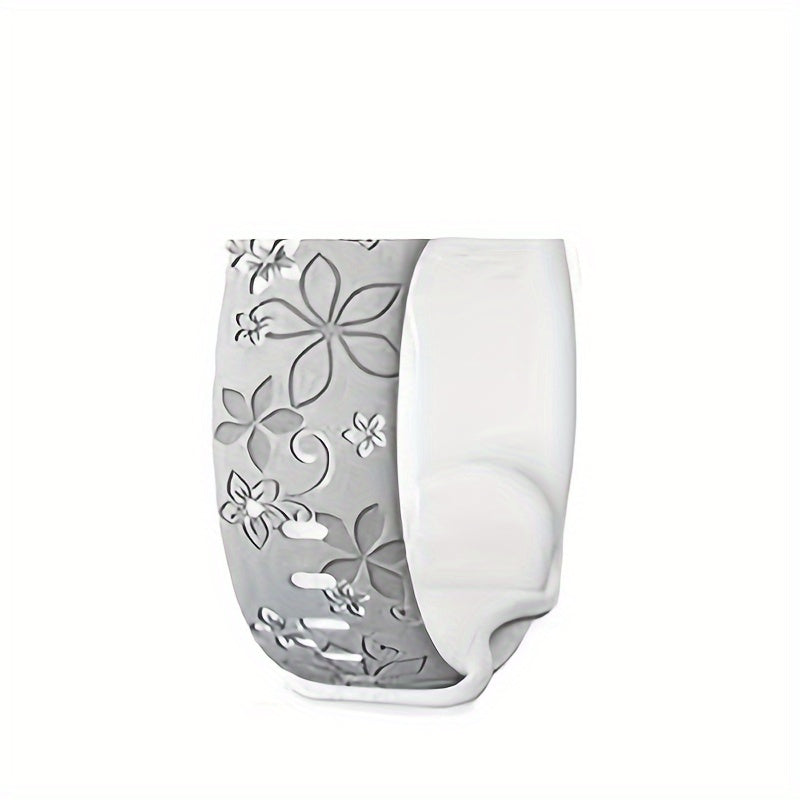 Two-Tone Silicone Watch Strap 20mm 22mm Carved Design