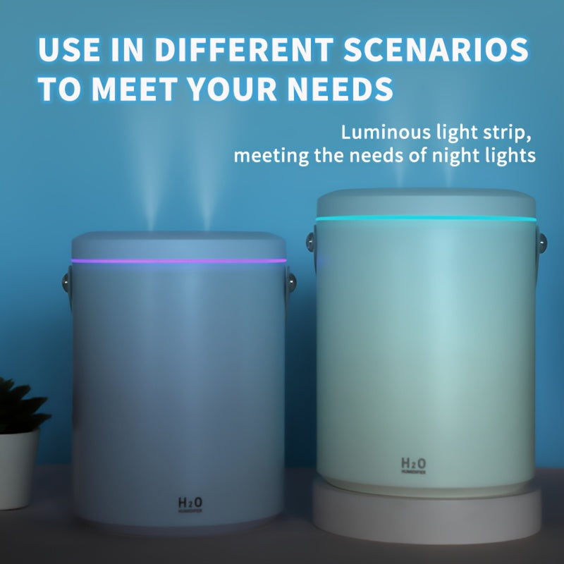 Large Capacity Pink Humidifier with Aromatherapy Essential Oil Function for Office and Bedroom USB Rechargeable Heavy Mist