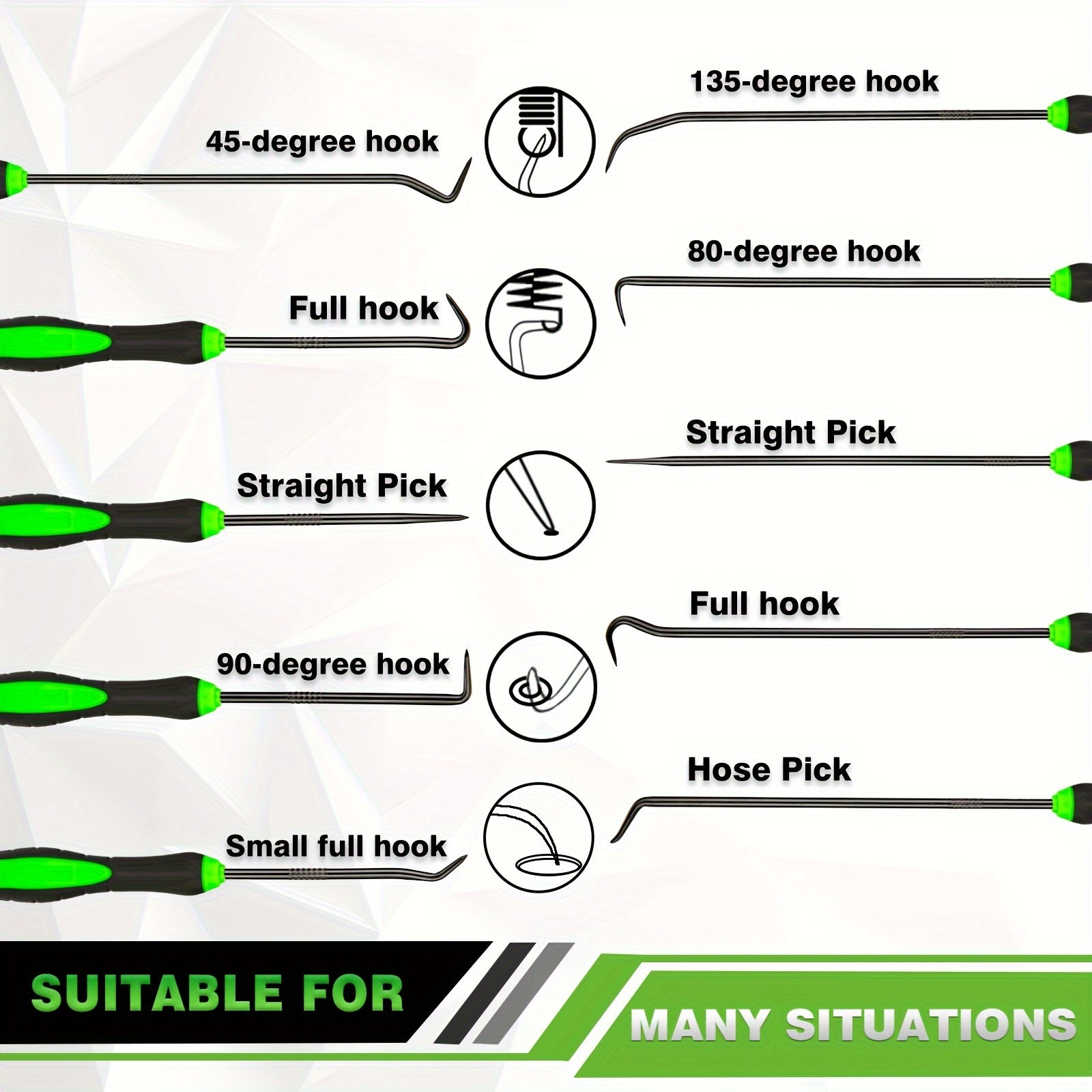 Juego de 10 piezas de herramientas de extracción de juntas de plástico miniatura para automoción, pinzas y ganchos