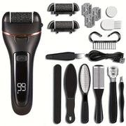 Electric Callus Remover for Smooth Feet Rechargeable USB Charging 3-in-1