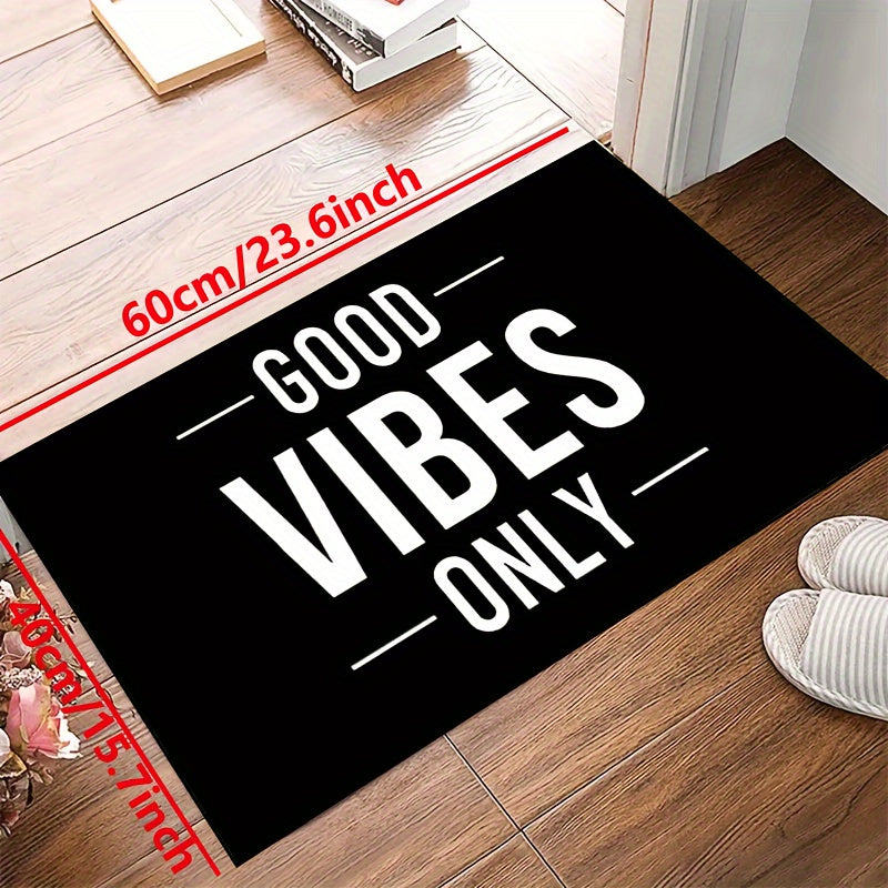 Good Vibes Only Doormat Non-Slip Machine Washable Indoor Outdoor Welcome Mat