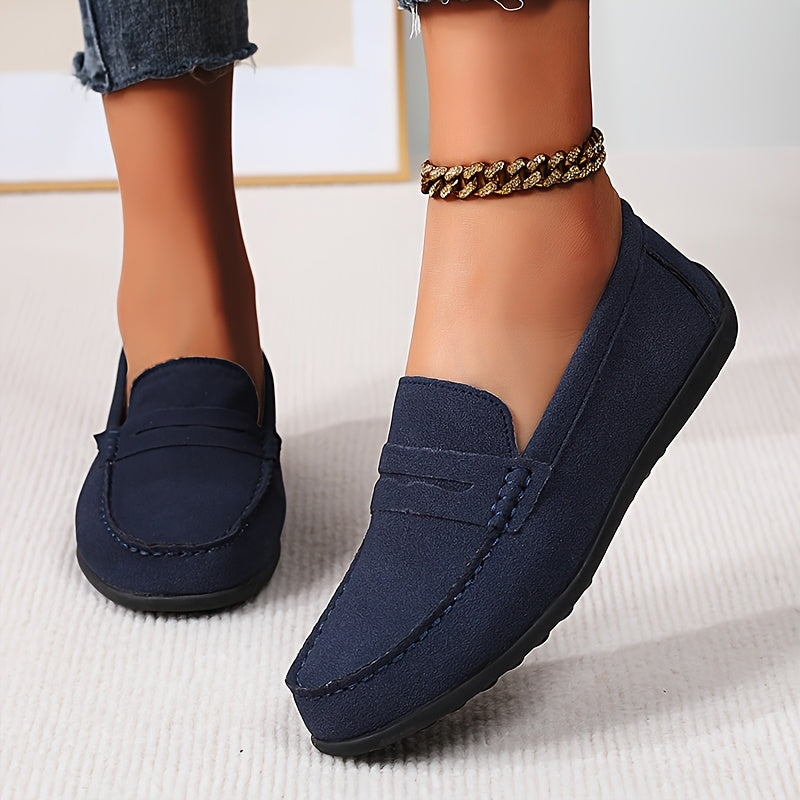 Women's Flat Shoes Leather Slip-Resistant Four Seasons