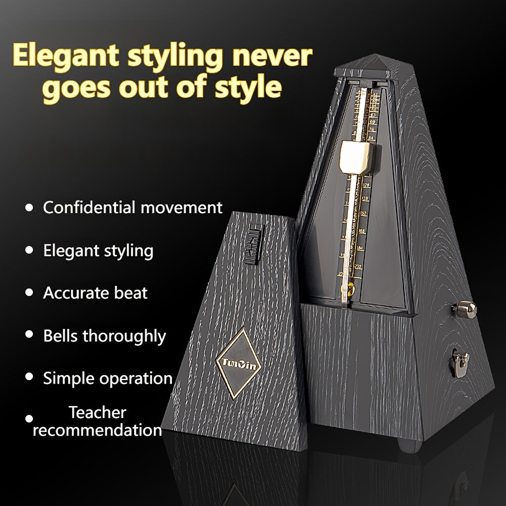 Wooden Tower Metronome with Copper Mechanism in Red, Silver, and Mixed Colors for Musical Instruments