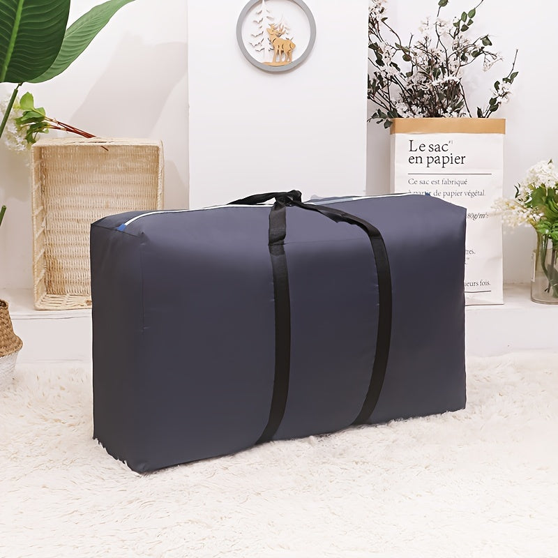 Extra Large Storage Bag with Double-Zip Reinforced Handles for Moving Travel Black