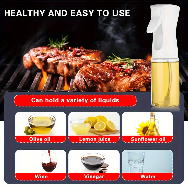 Multi-Function Kitchen Oil Sprayer Refillable Leak-Proof Black Dispenser for Olive Oil Cooking