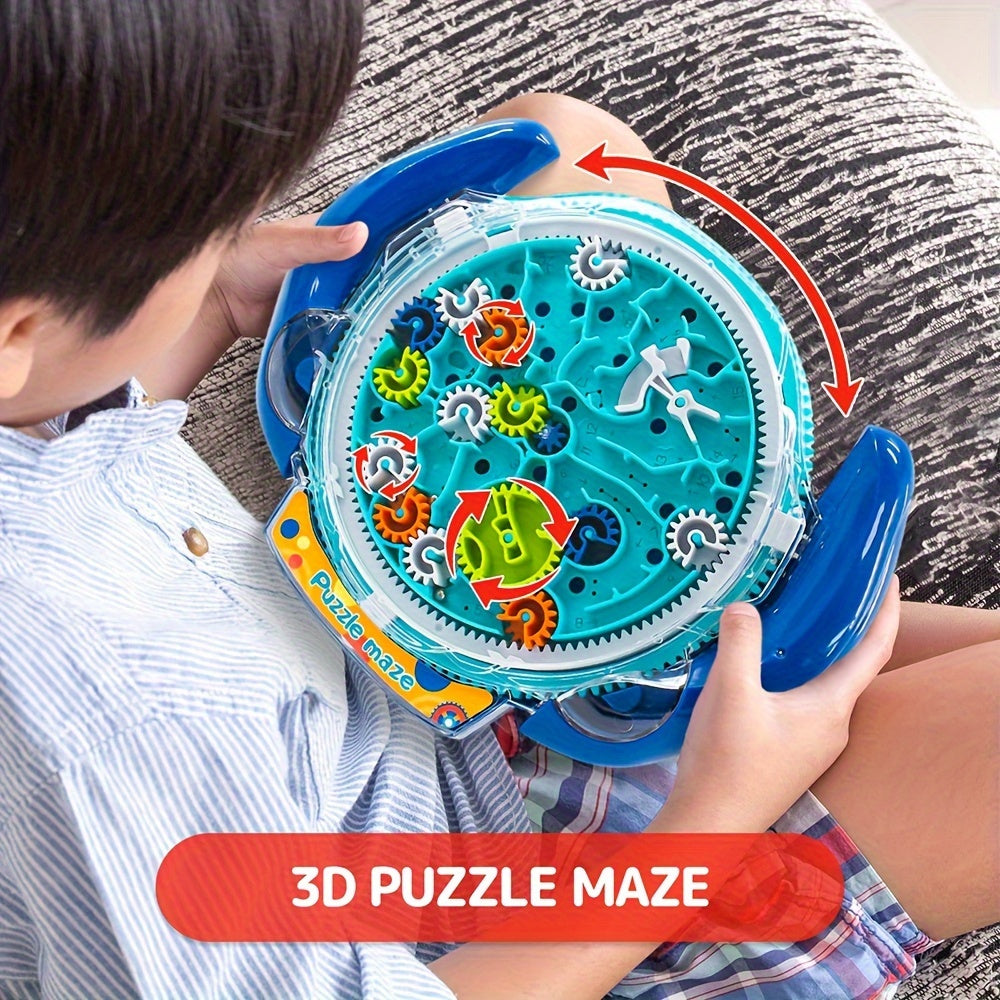 Educational Toy Gear Maze with 24 Levels ABS Blue for Ages 6+