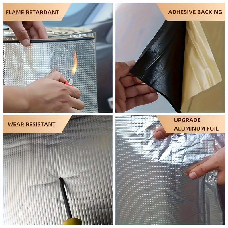 Aislamiento universal para coches, papel de aluminio, insonorización y aislamiento térmico para vehículos